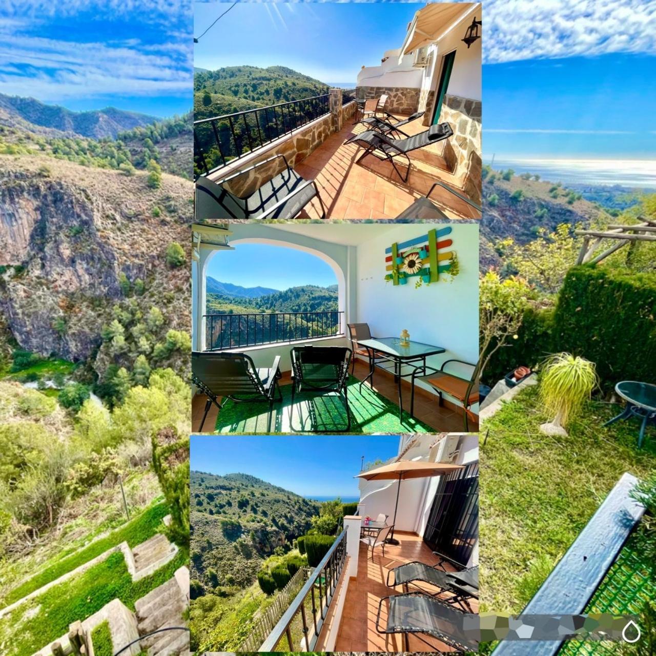 Apartamentos Axarquia , Frigiliana, Terraza Privada Con Vistas A La Montana Rio Y Al Mar ภายนอก รูปภาพ